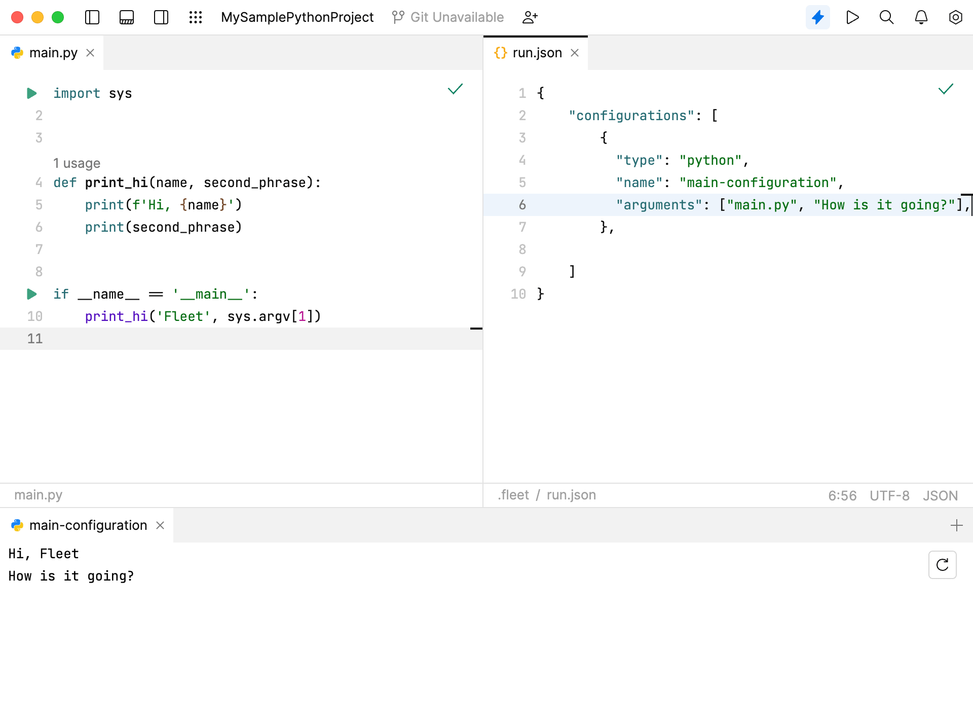 Run Python code JetBrains Fleet Documentation