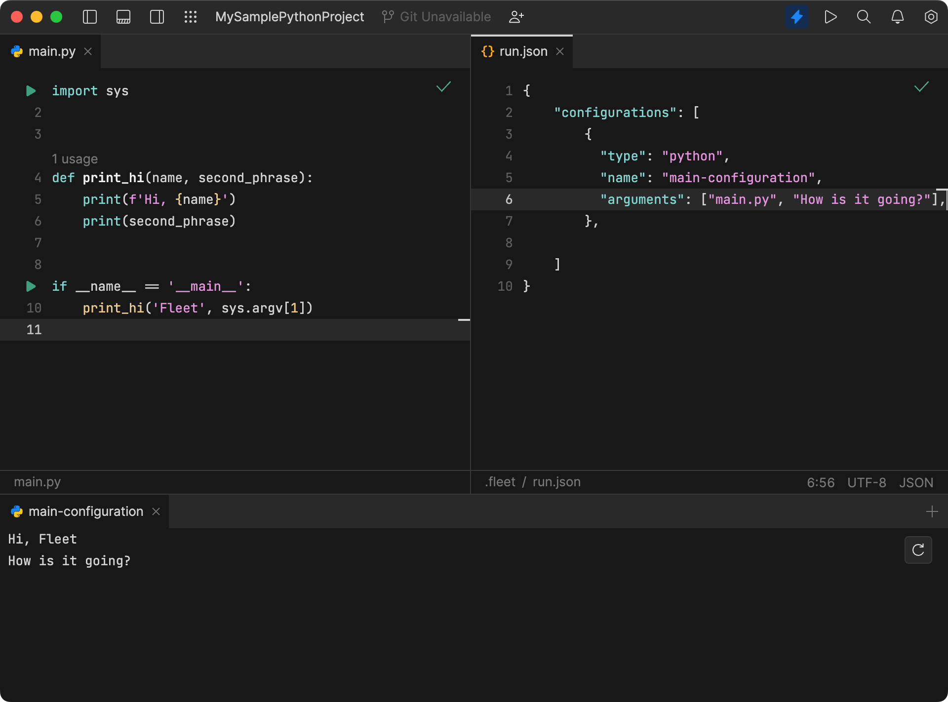 Run Python code JetBrains Fleet Documentation