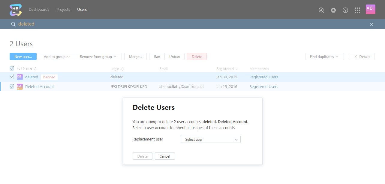 Delete User Accounts Help Hub