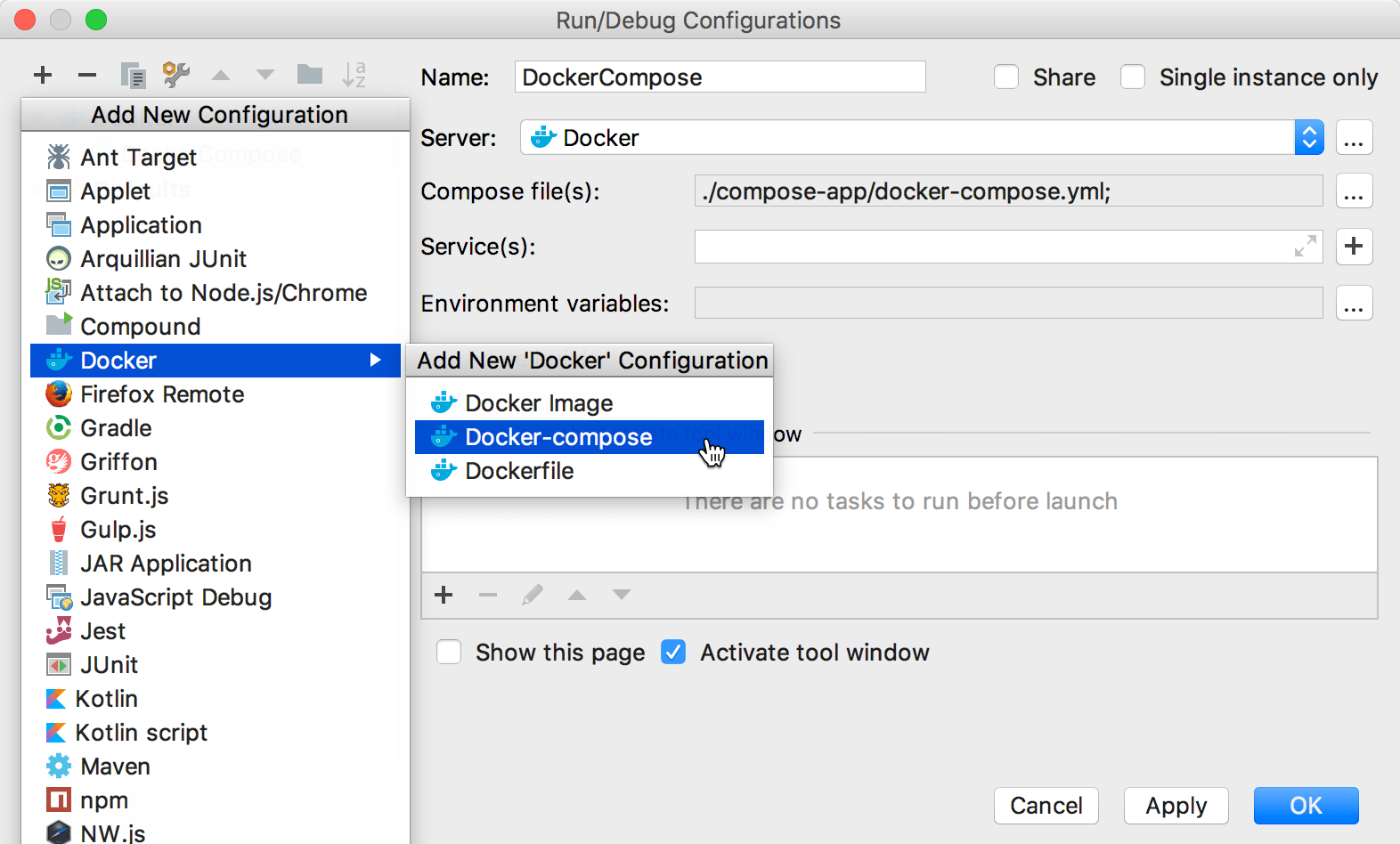 Docker Help IntelliJ IDEA