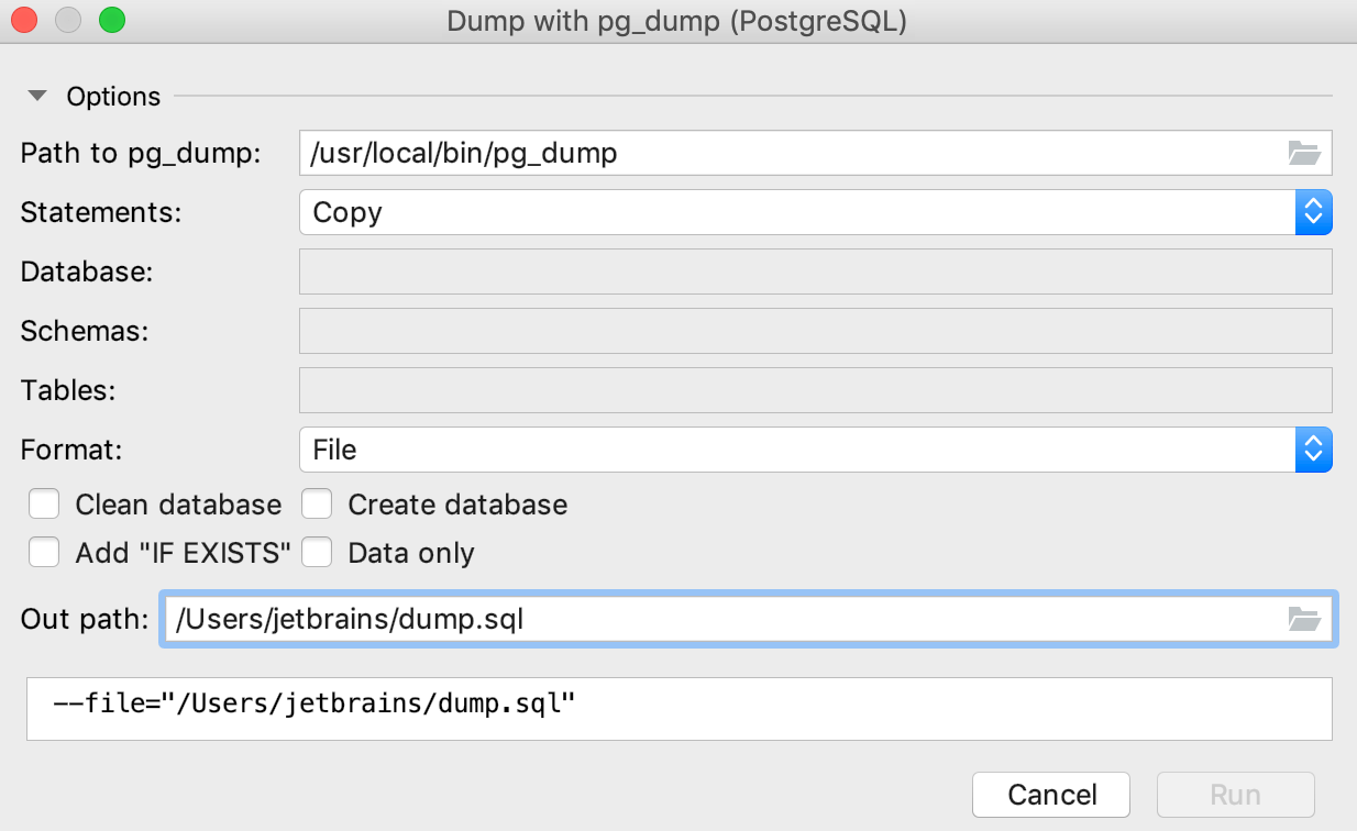 Exporting and importing data Help PyCharm
