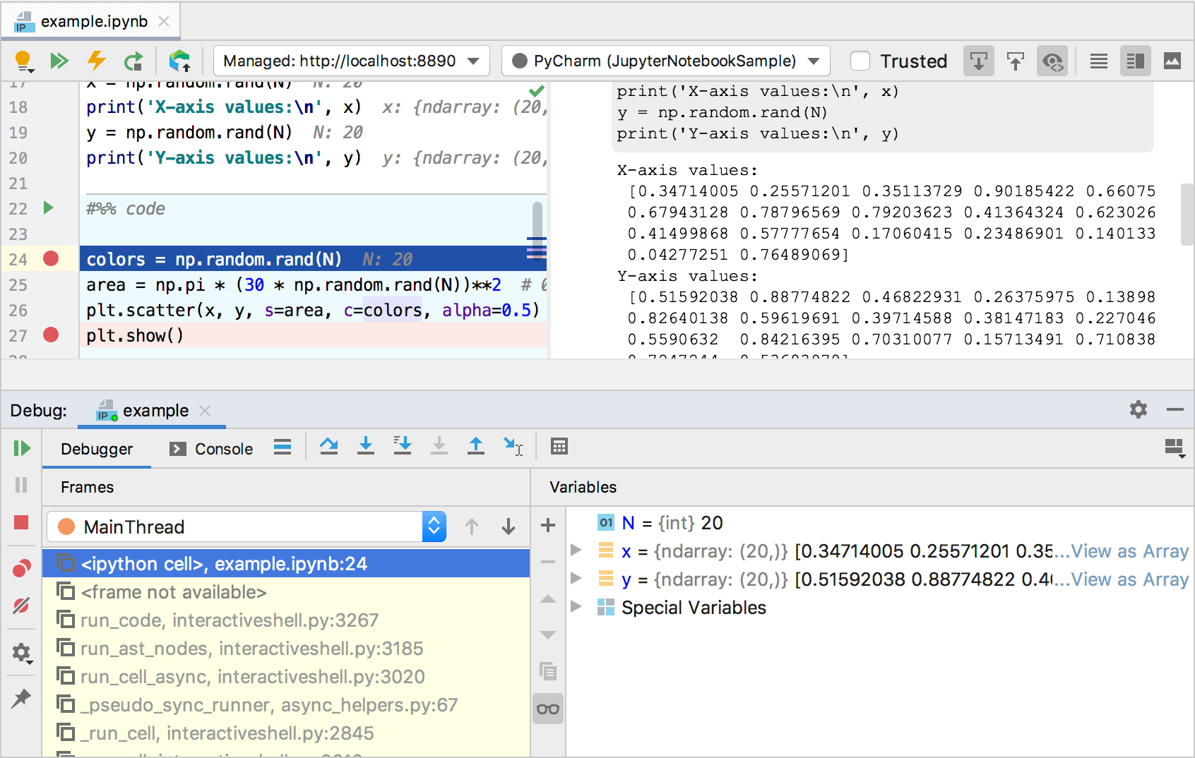 Run and debug Jupyter notebook code cells Help IntelliJ IDEA