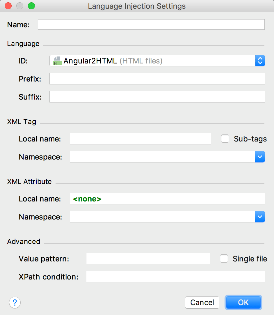 IntelliLang Configuration Help PyCharm