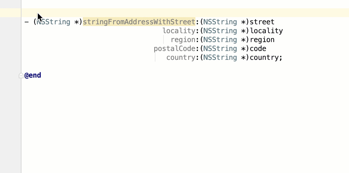 Code editing—AppCode