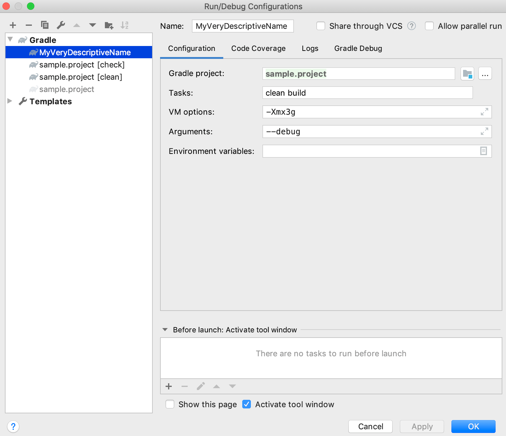 Gradle tasks—IntelliJ IDEA