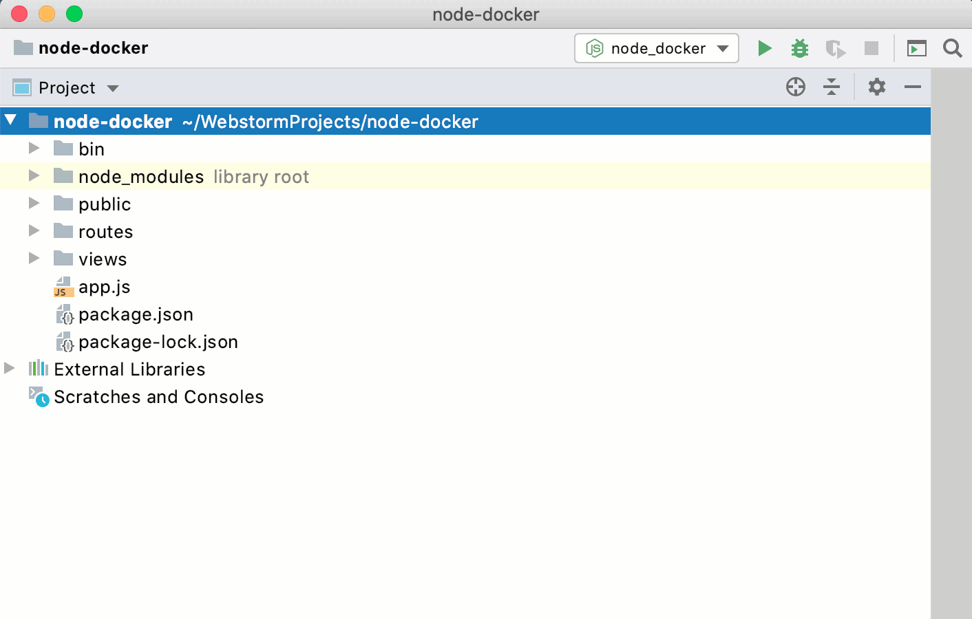 Configure Node.js Remote Interpreter Dialog—PyCharm