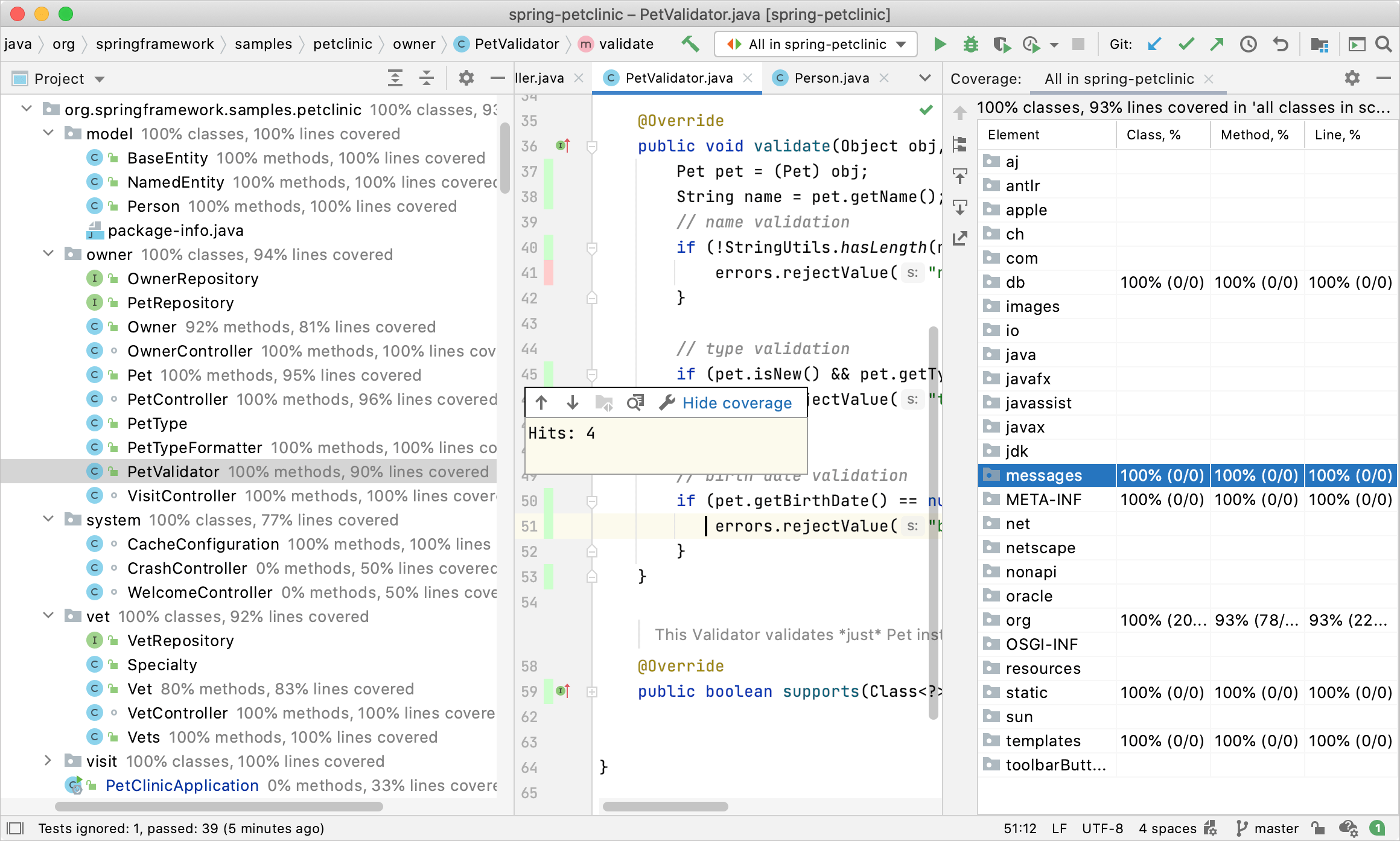 Code coverage IntelliJ IDEA