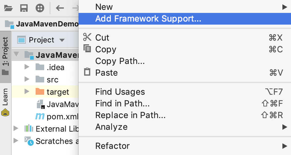 Add Maven support to an existing project IntelliJ IDEA