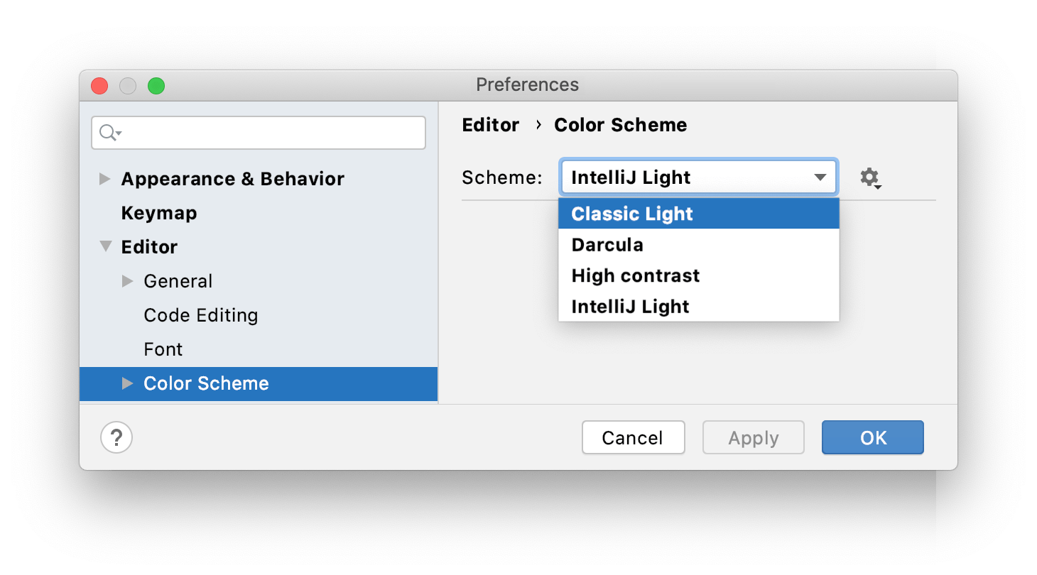 Colors and fonts PyCharm