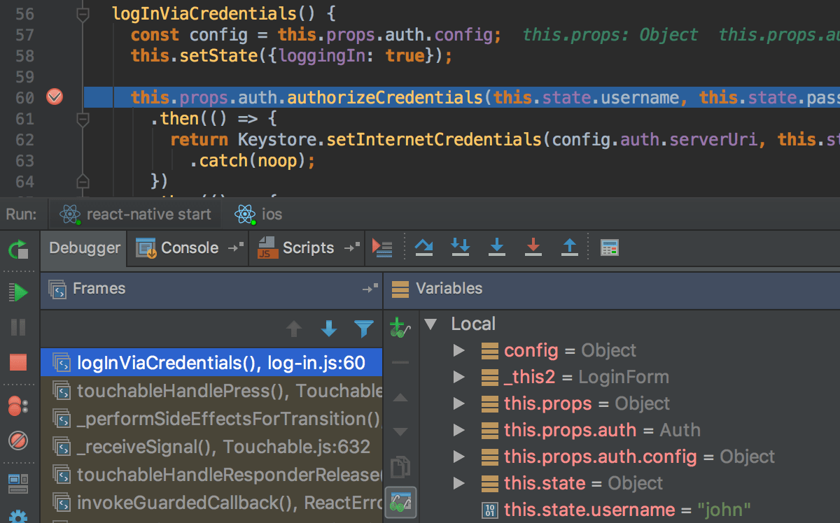 React Native IntelliJ IDEA