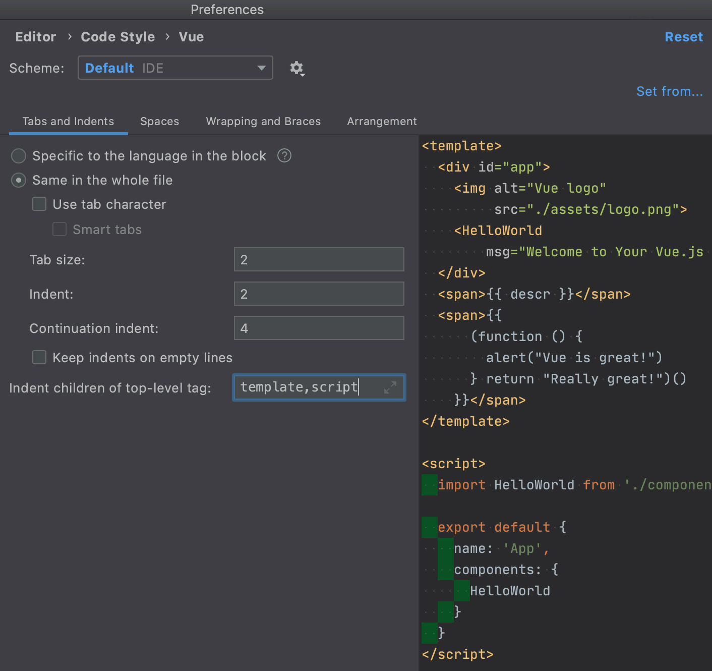 Vue Js Webstorm