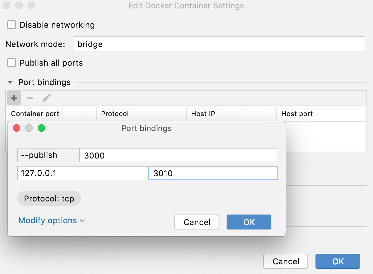 Node.js with Docker IntelliJ IDEA