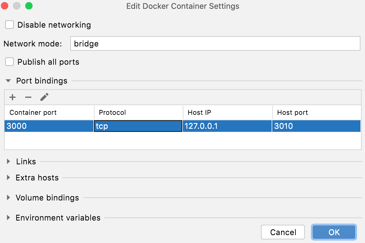 Node.js with Docker IntelliJ IDEA