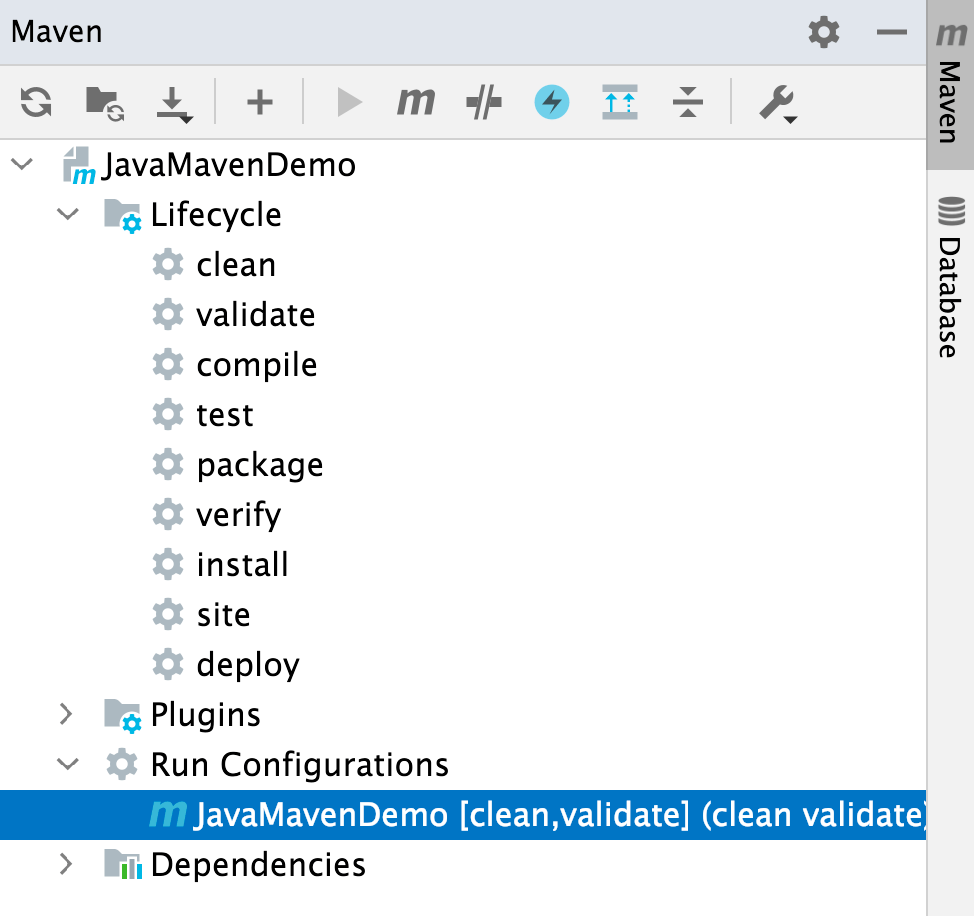 Maven goals IntelliJ IDEA