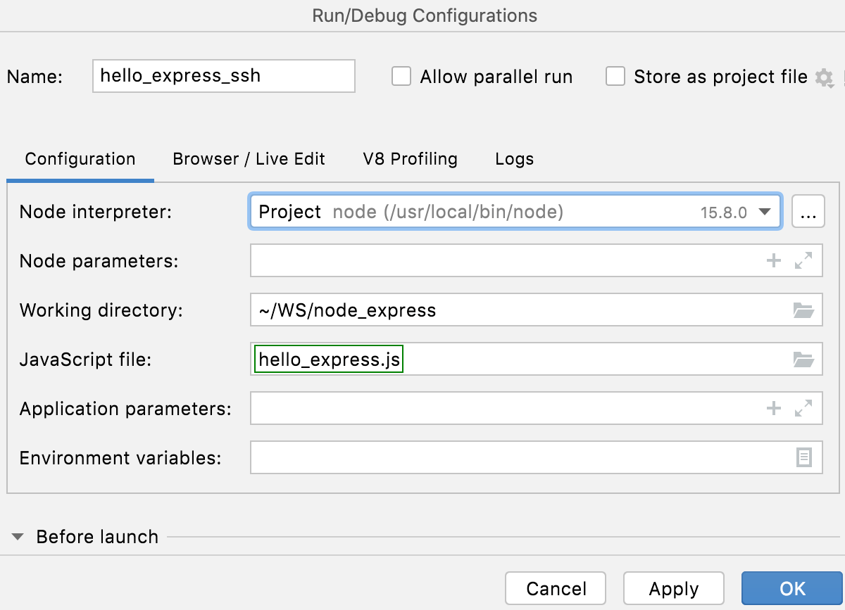 Configuring remote Node.js interpreters IntelliJ IDEA