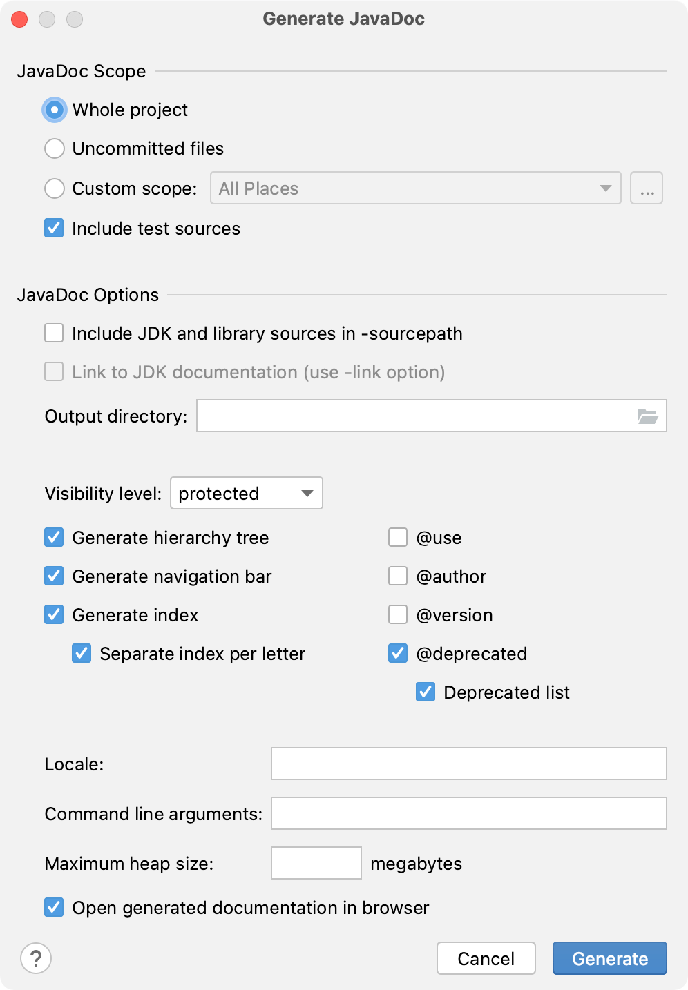 Javadocs IntelliJ IDEA Documentation