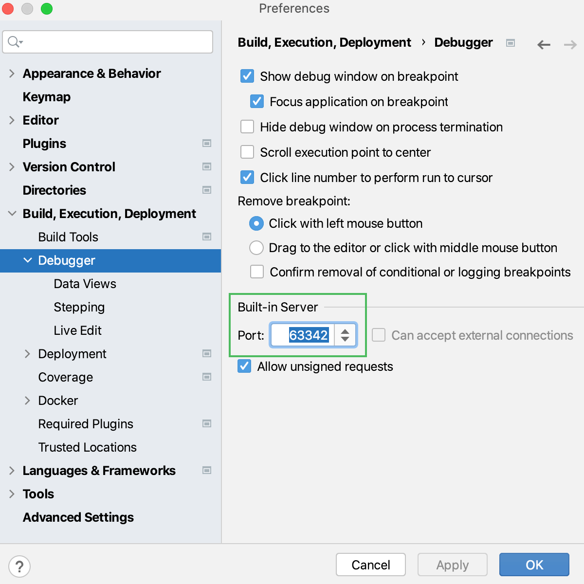 Configuring JavaScript debugger IntelliJ IDEA Documentation