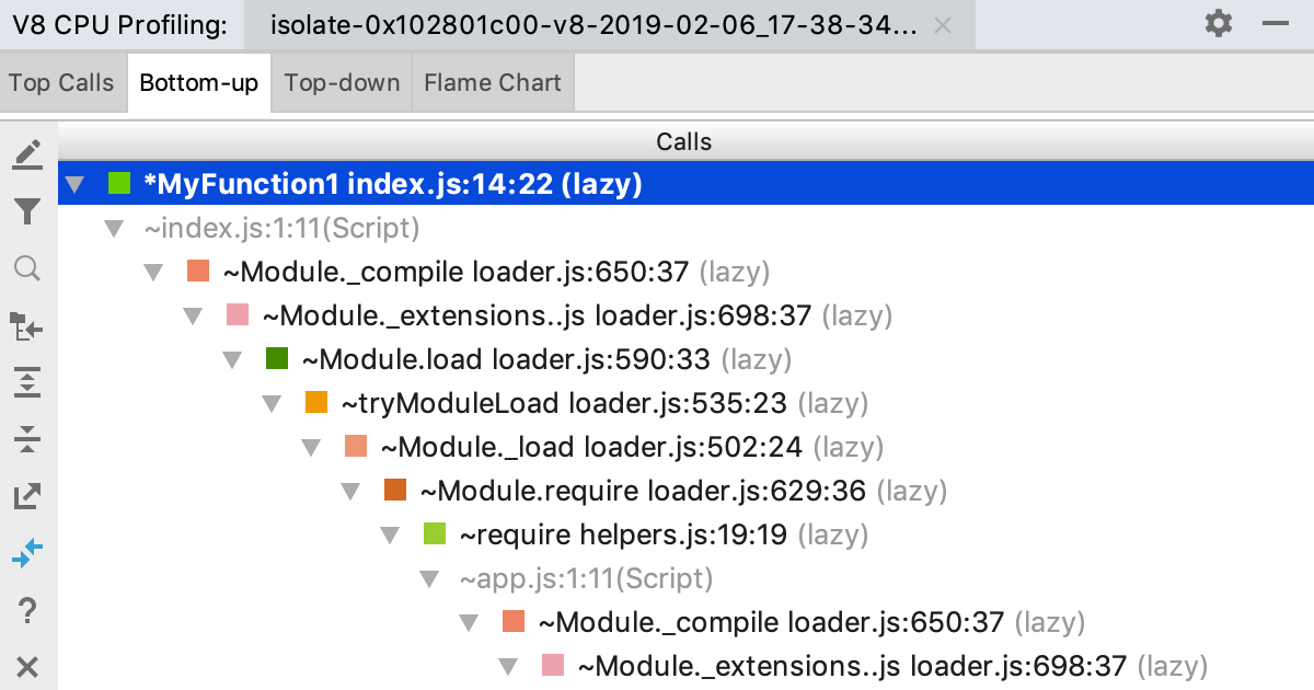 V8 CPU and Memory Profiling PyCharm Documentation
