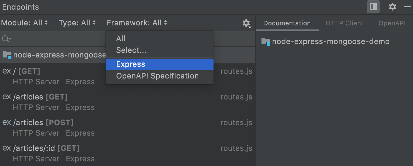 Endpoints tool window Storm Documentation