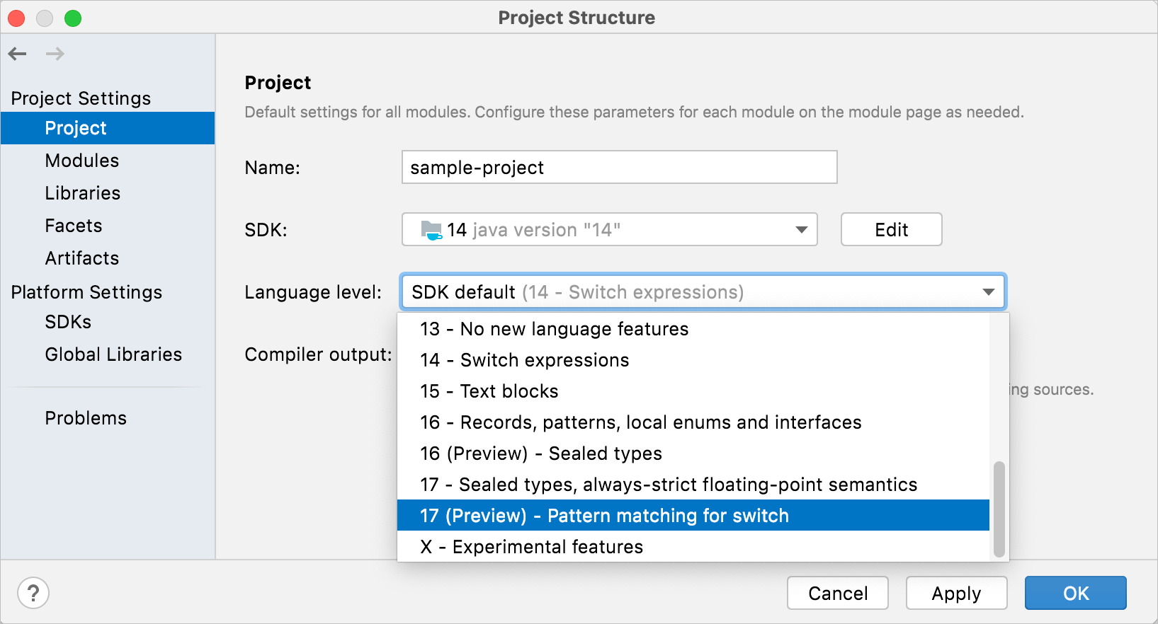 Project structure settings IntelliJ IDEA Documentation