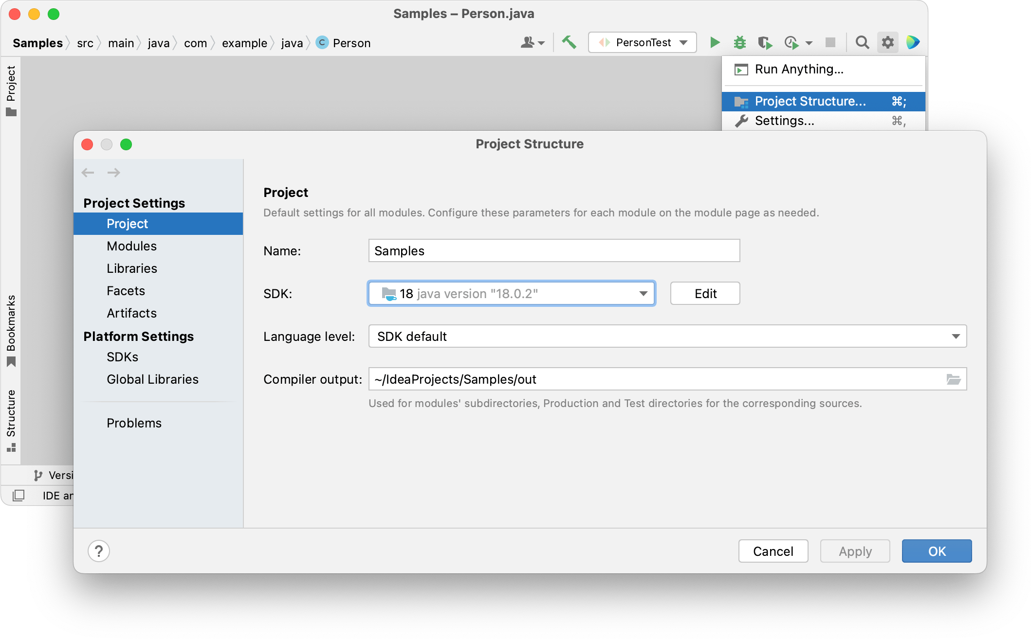 Project structure settings IntelliJ IDEA Documentation
