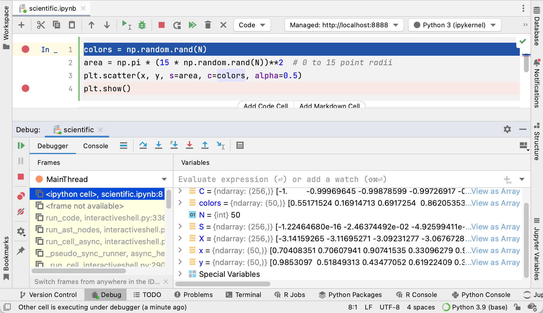 Run and debug Jupyter notebook code cells IntelliJ IDEA Documentation