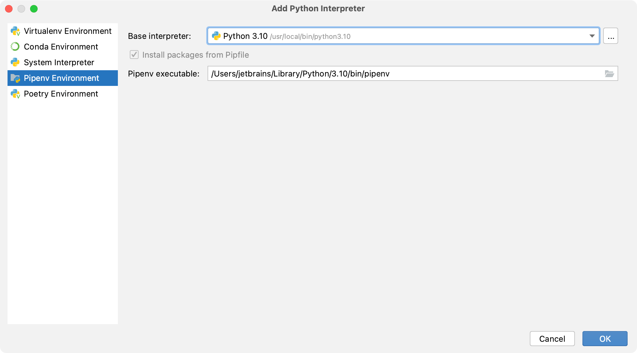 Configure a Pipenv environment PyCharm Documentation
