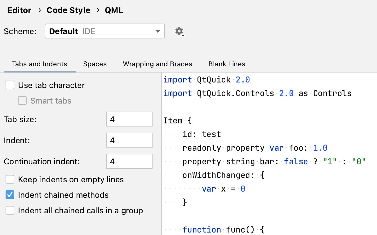 QML syntax support CLion Documentation