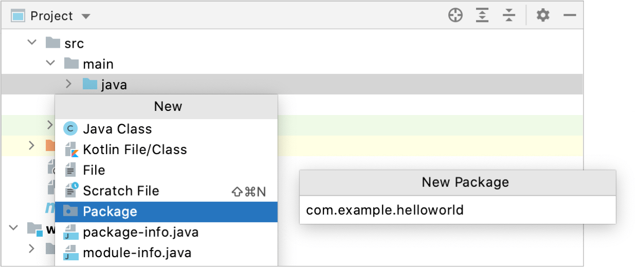 Add items to your project IntelliJ IDEA Documentation