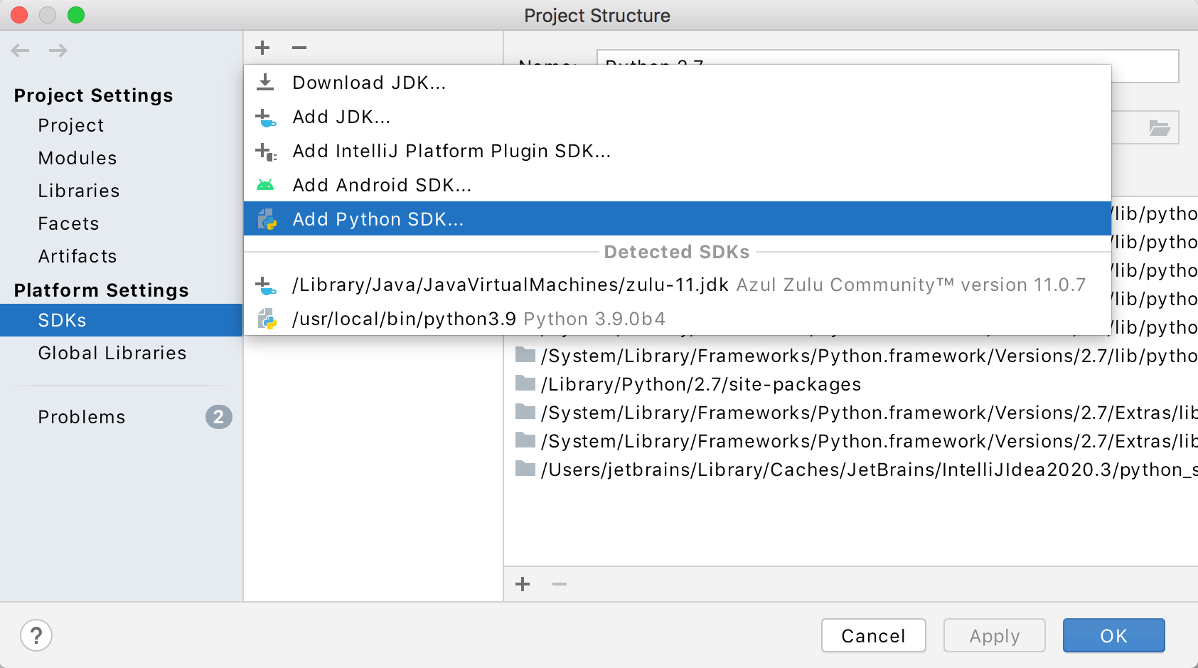 Configure a Python SDK IntelliJ IDEA Documentation