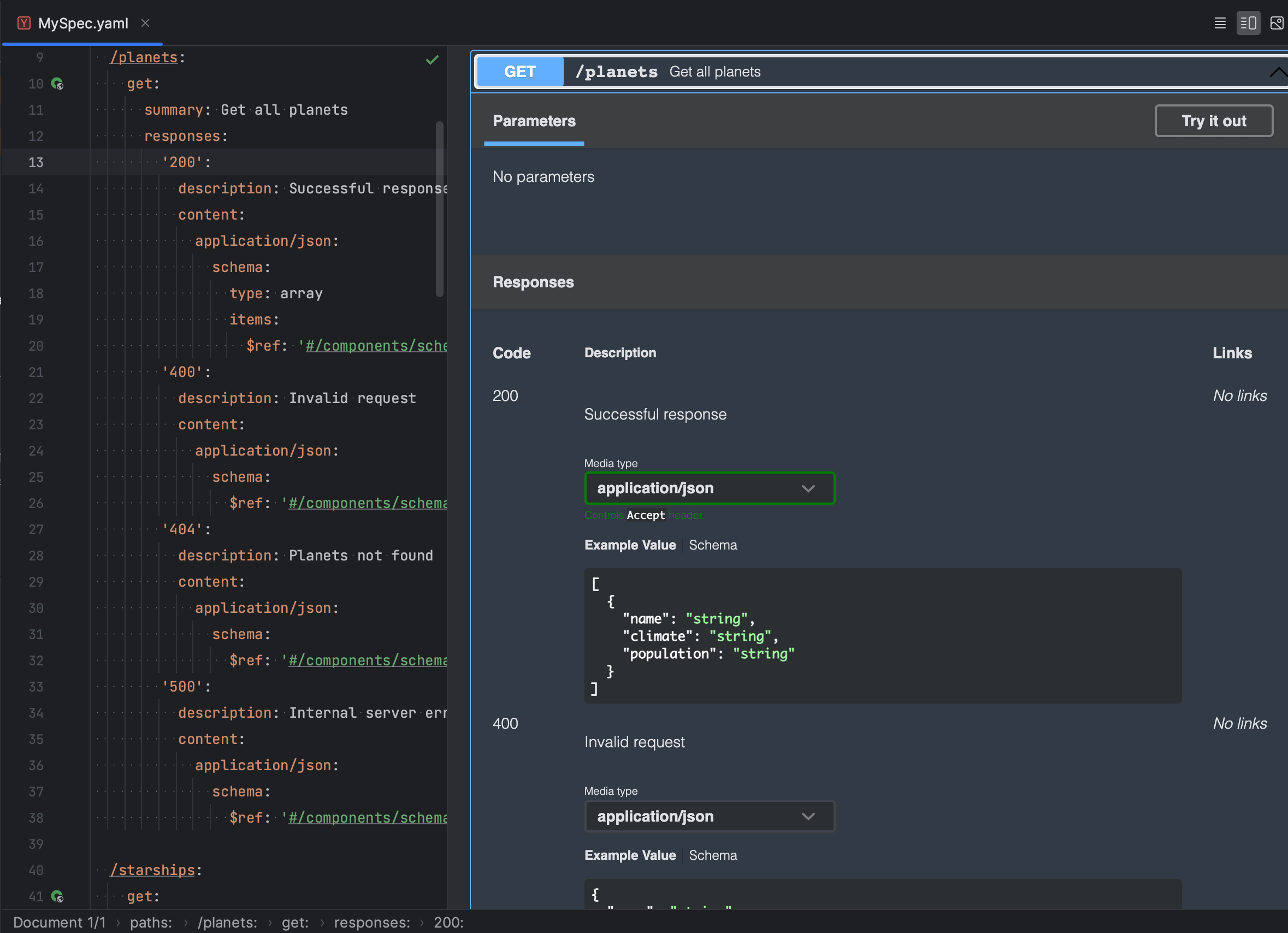 OpenAPI IntelliJ IDEA Documentation