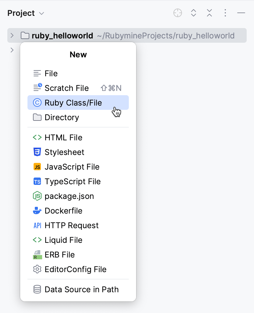Create and run your first Ruby project IntelliJ IDEA Documentation