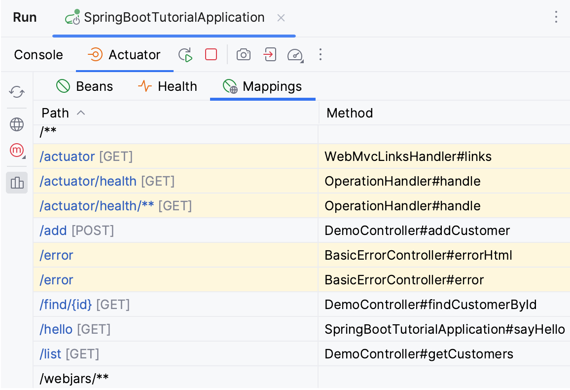 Tutorial Explore Spring support features IntelliJ IDEA Documentation