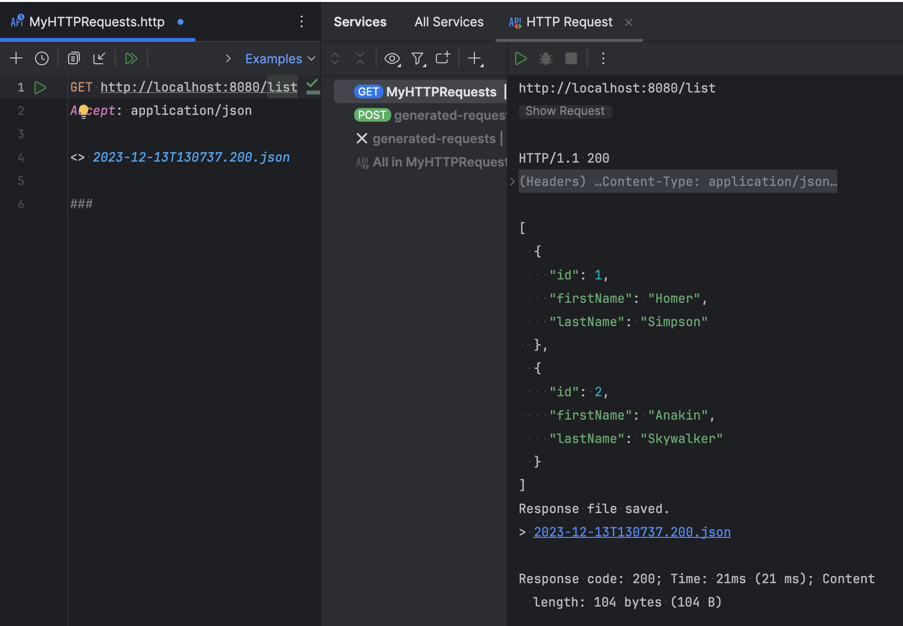 HTTP Client IntelliJ IDEA Documentation