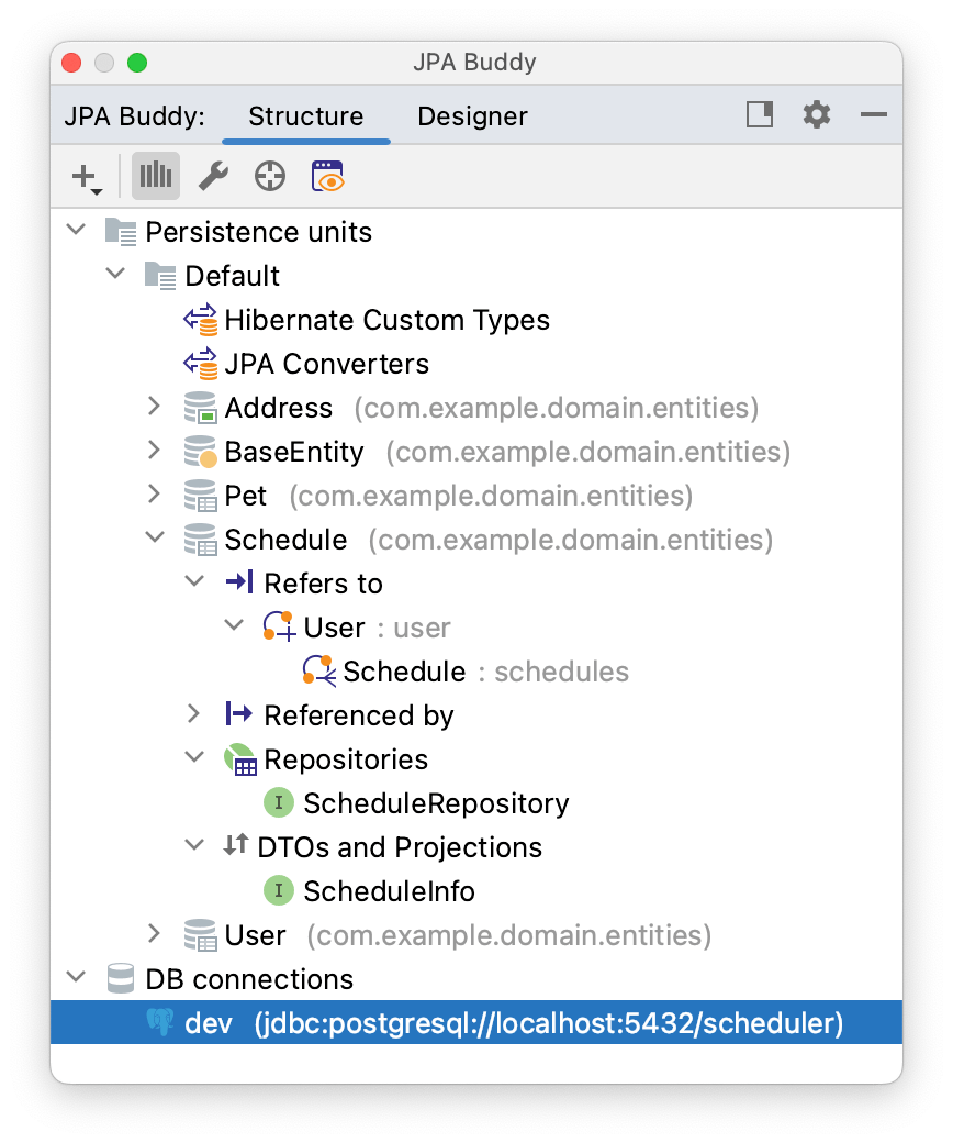 Entity Designer IntelliJ IDEA Documentation