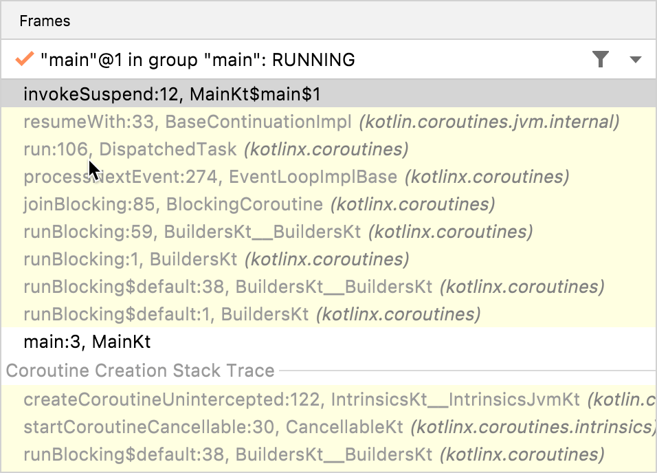 Debug Kotlin coroutines IntelliJ IDEA Documentation