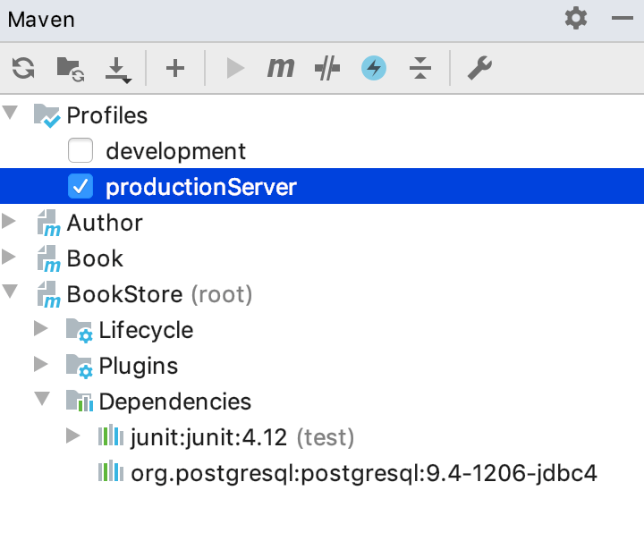 Maven profiles IntelliJ IDEA Documentation