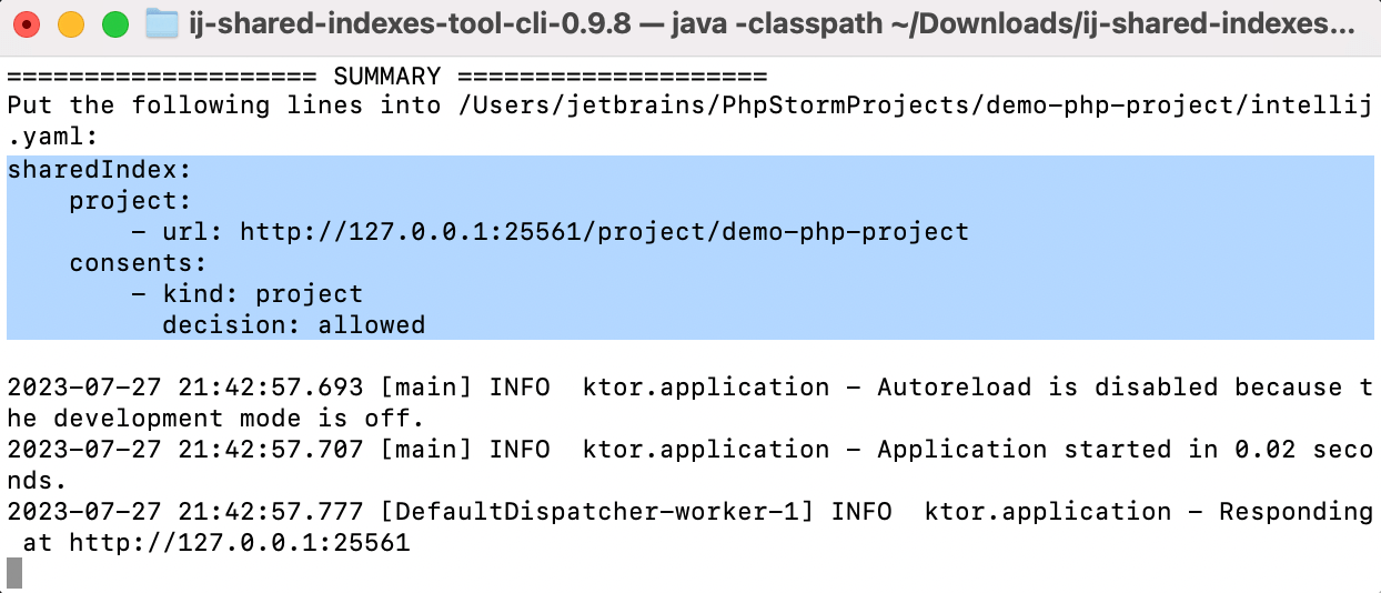 Shared indexes PhpStorm Documentation