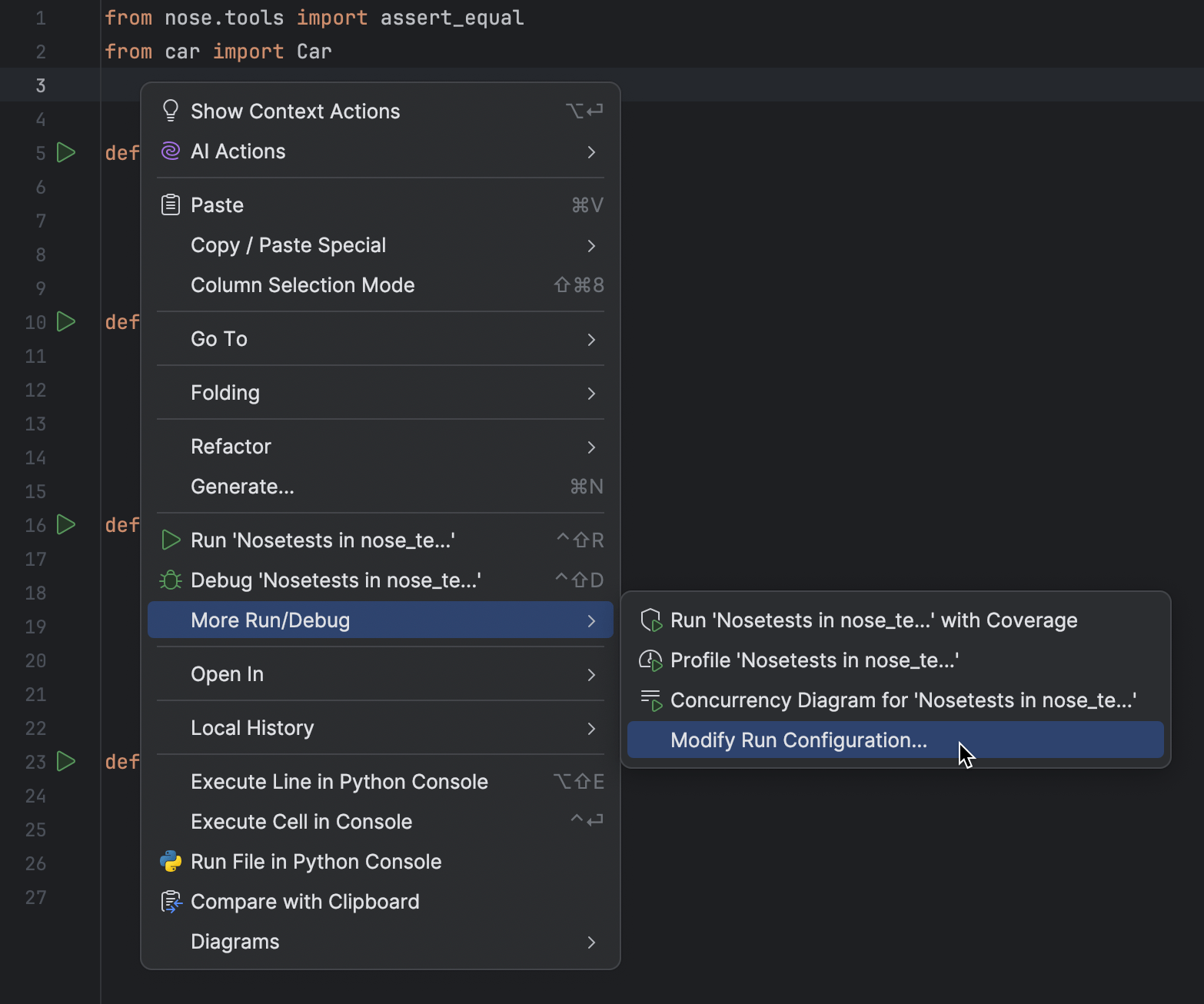 Create run/debug configurations for tests PyCharm Documentation