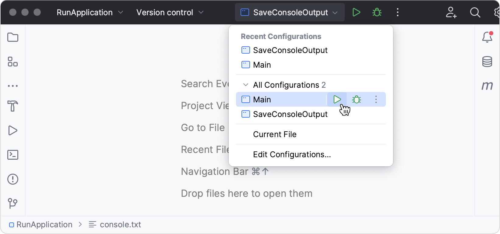 Run a Java application IntelliJ IDEA Documentation