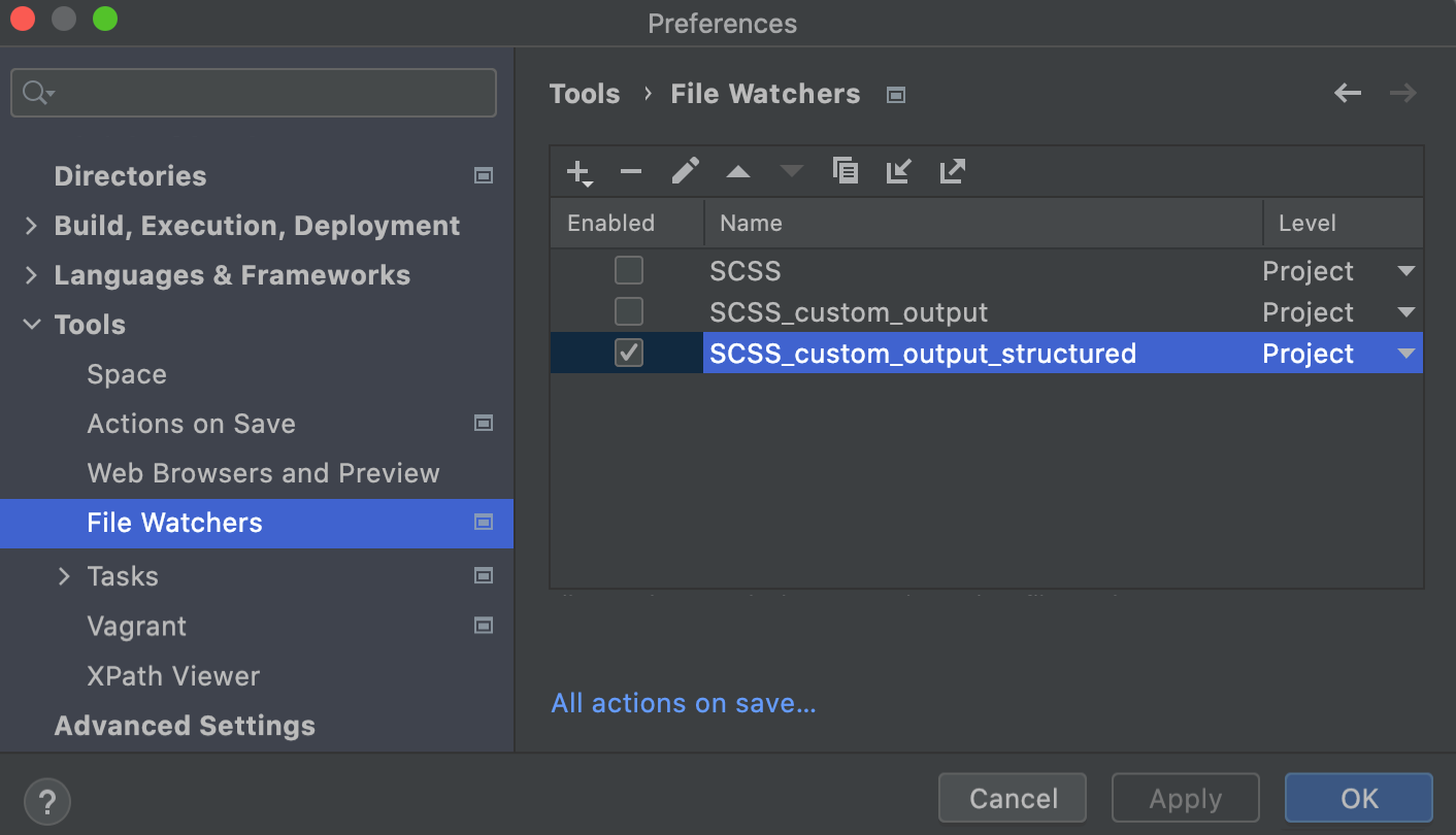 File Watchers IntelliJ IDEA Documentation