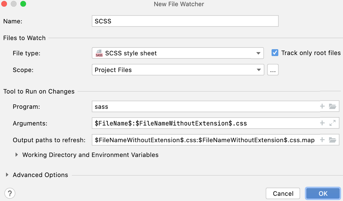 File Watchers IntelliJ IDEA Documentation