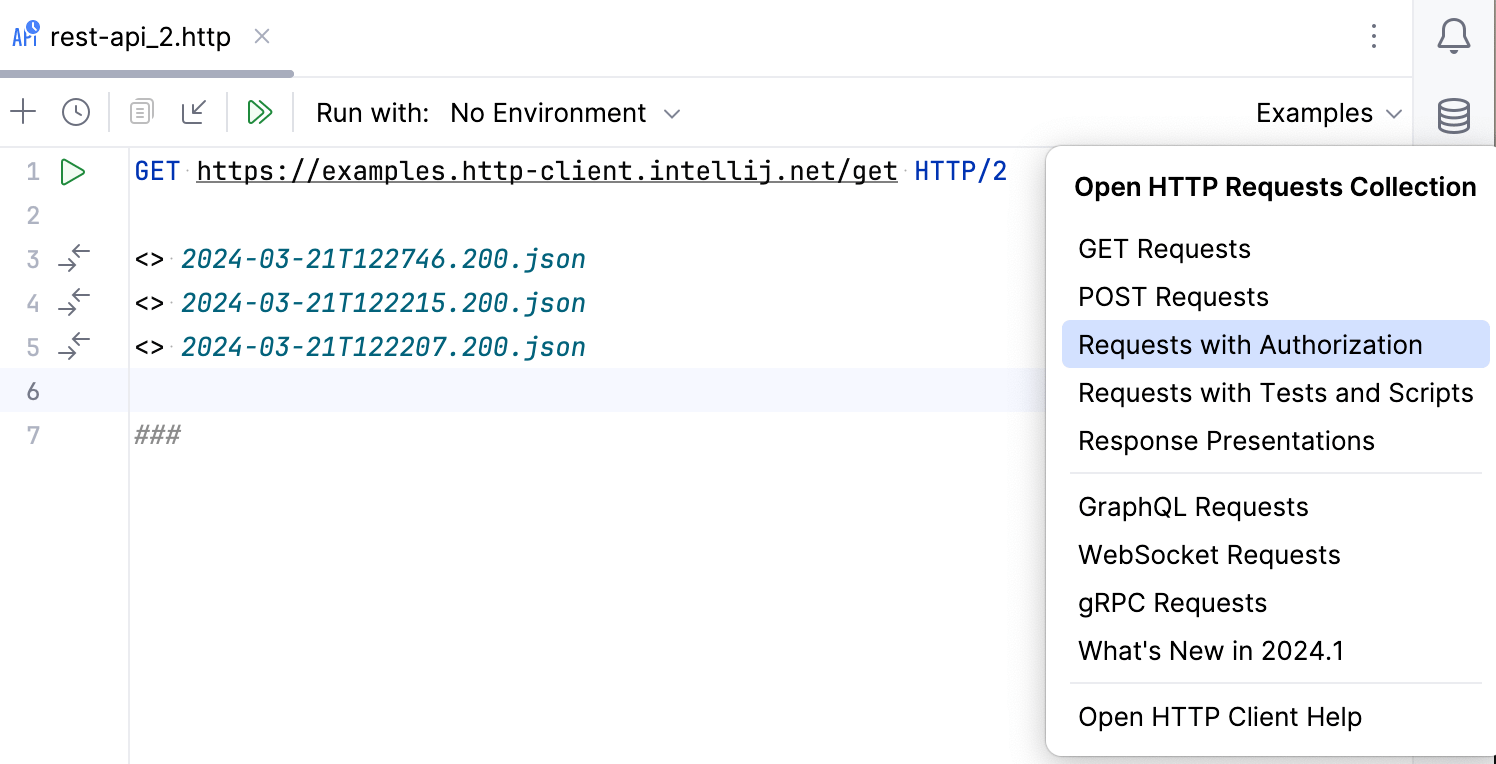 HTTP Client IntelliJ IDEA Documentation