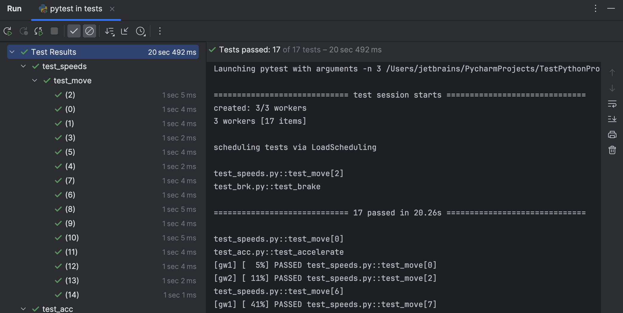 Run tests PyCharm Documentation