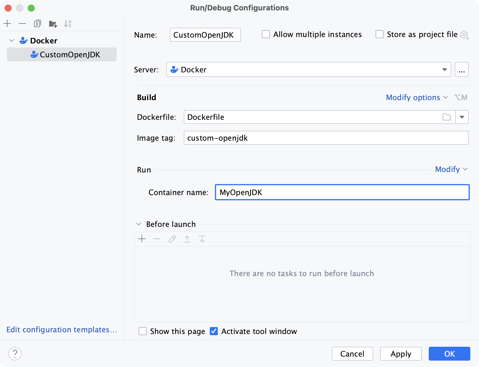 Dockerfile run configuration IntelliJ IDEA Documentation