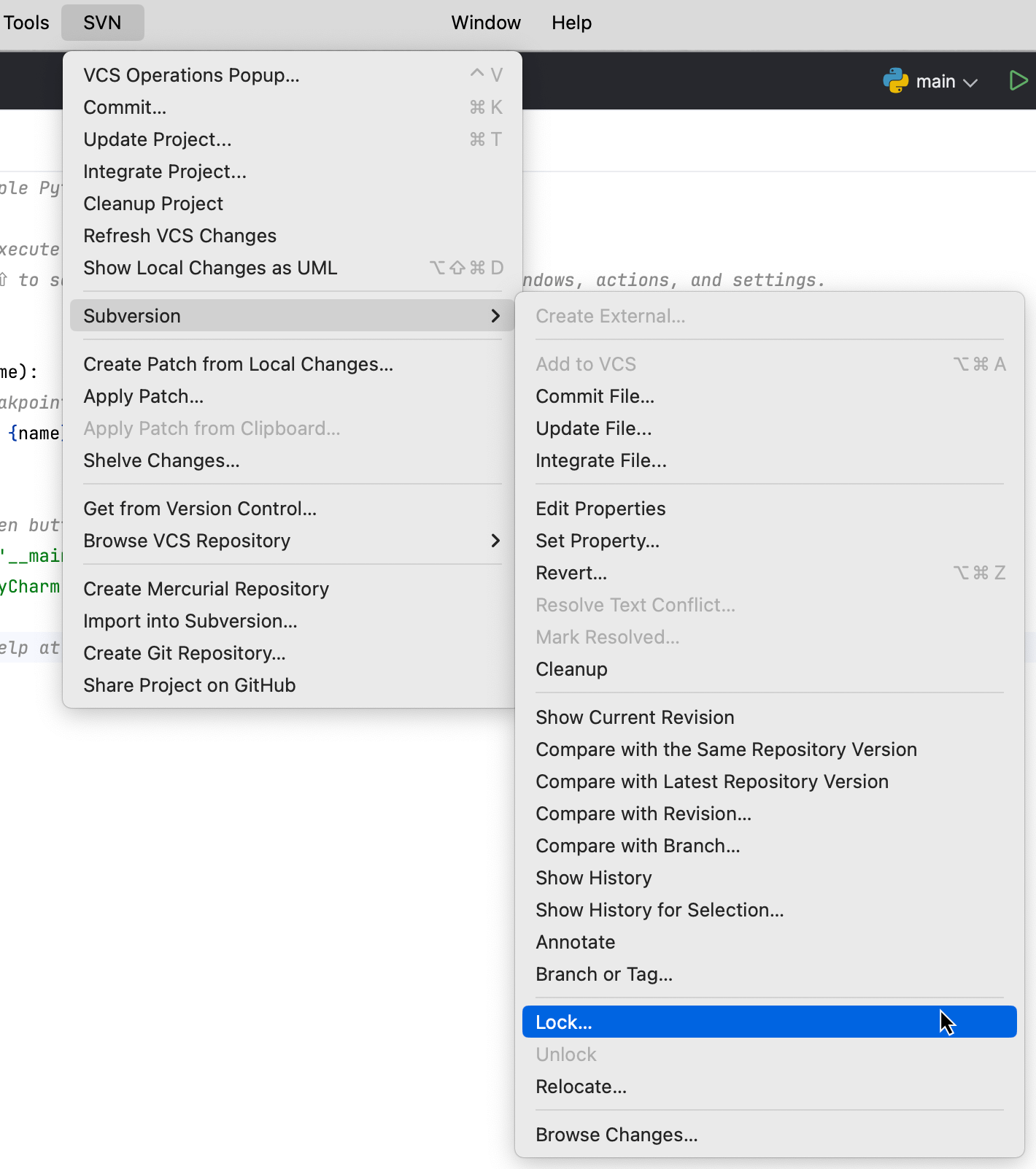 Lock and unlock files and folders PyCharm Documentation