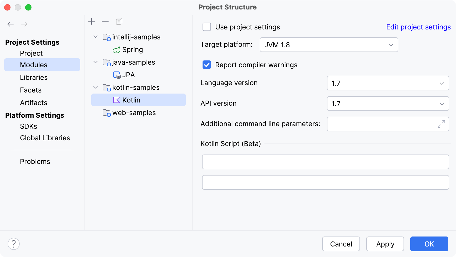 Add frameworks (facets) | IntelliJ IDEA Documentation