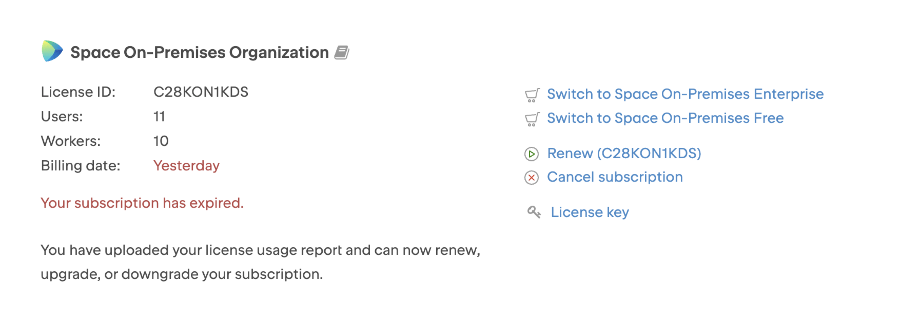 Renew or Change your Space OnPremises License JetBrains Space