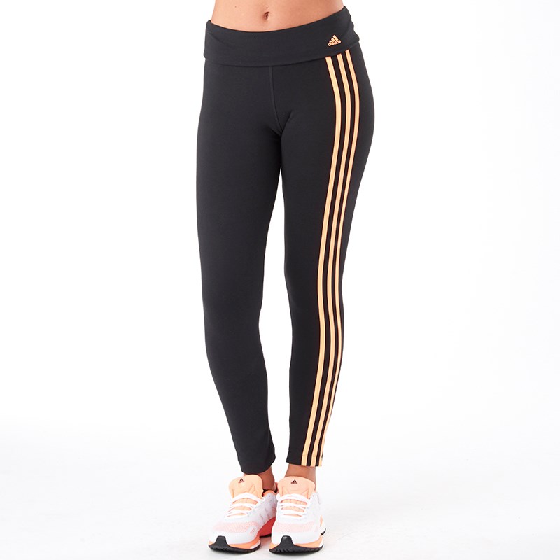 Buy adidas Womens Essentials 3 Stripe Athletic Tight Leggings Black