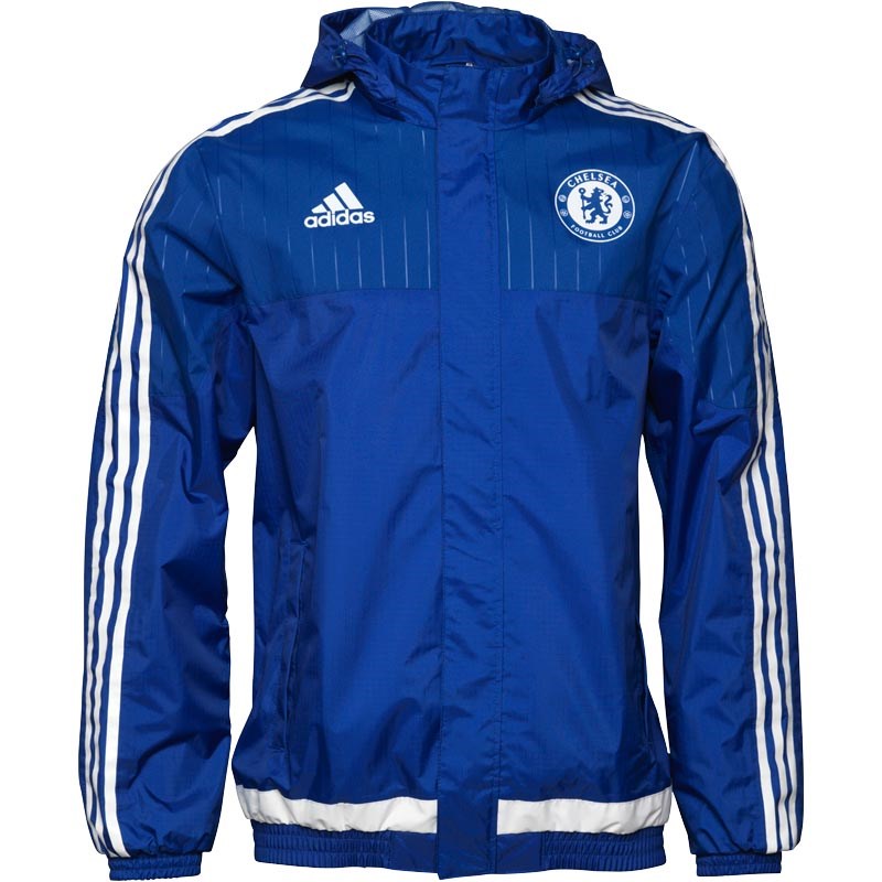 Buy adidas Mens CFC Chelsea Rain Jacket Chelsea Blue/White